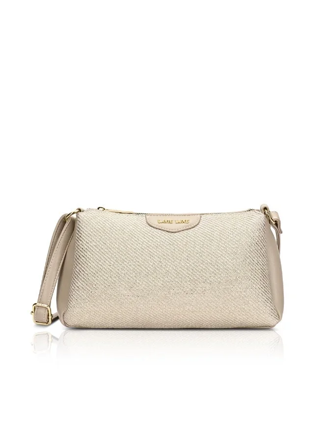 لافي حقيبة نسائية فاخرة جيبي ليزي بثلاثة أقسام بيج